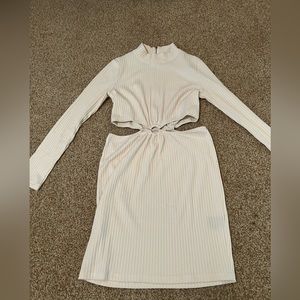 Long sleeve cutout dress